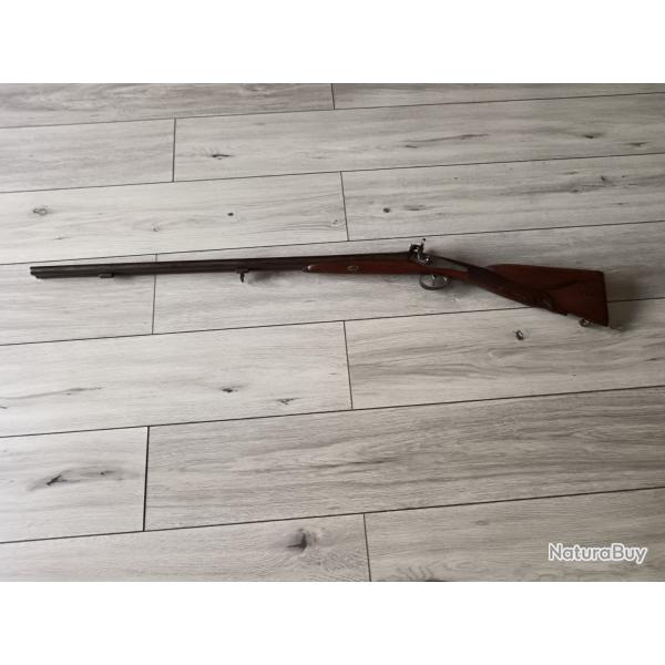 FUSIL A BROCHES CALIBRE 16 CROSSE SCULPTEE VERS 1880