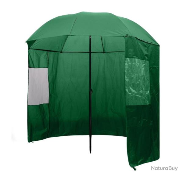 Parapluie p�che polyester vert 240x210 cm imperm�able avec paroi lat�rale