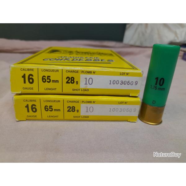 Cartouches 16x65 plomb de 10