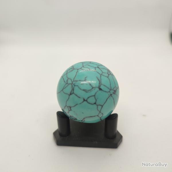 Boule pierre naturelle bleu turquoise blaser et maral