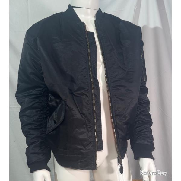 Bomber MA-1 Flight Jacket Noir - Taille XL - NEUF avec �tiquettes