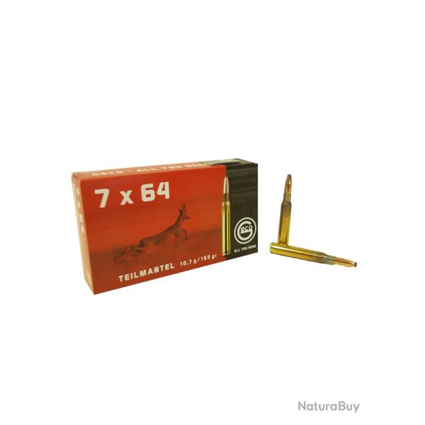 Munitions GECO calibre 7x64 Softpoint 165gr - 10.7g x20
