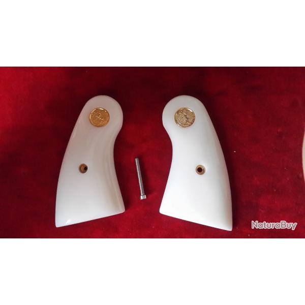 PLAQUETTES COLT PYTHON FACON IVOIRE