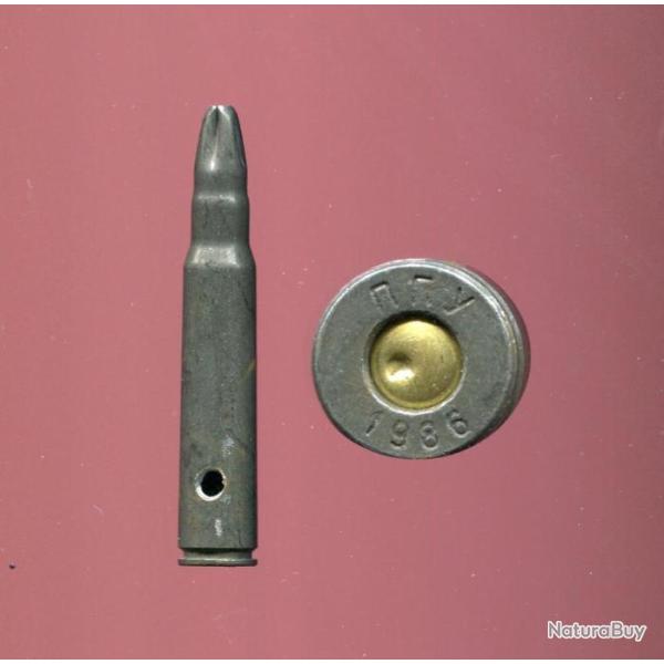 7.92 x 57 Mauser - � blanc - �tui acier ferm� en rosette 4 plis - marquage Yougoslave : nny 1986