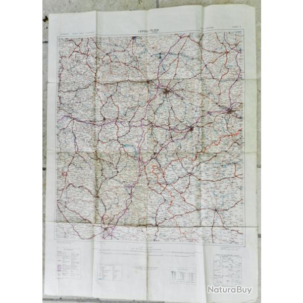 Carte d'�tat-major anglaise ? R�gion Leipzig?Plze?