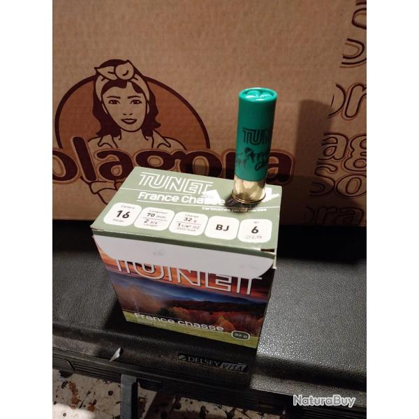 1 boite de 25 cartouches tunet 16/70mm pb 6 en 32g
