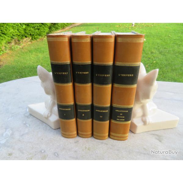 LIVRES ANCIENS - 4 Livres, L'univers"Angleterre, �cosse Irlande (Tome 1 � 4 complet )" FRANCE (XIX�)
