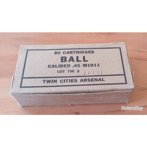 Boite de munitions vide 45 ACP Twin Cities Arsenal ww2