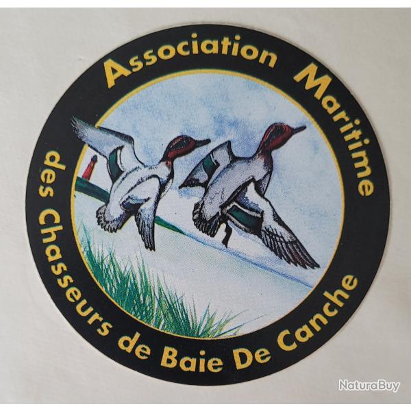 Ancien autocollant chasse , gibier d'eau ,baie de canche