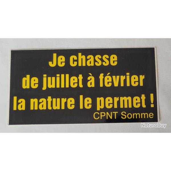 Ancien autocollant chasse , pche, cpnt 80