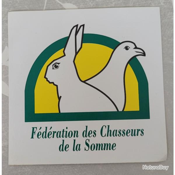 Ancien autocollant chasse , fdration chasseurs du 80