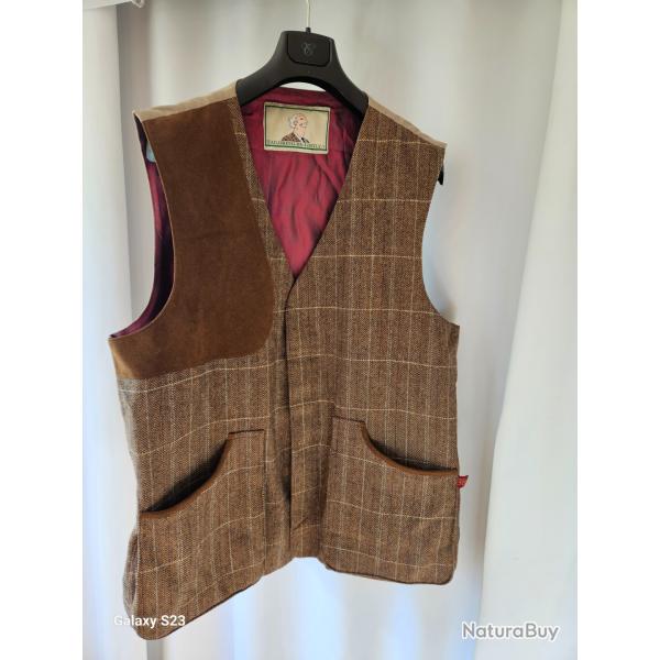 Gilet en tweed cossais tres bon tat