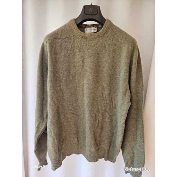 Pull � col rond de marque Burberrys "of London "en laine,  vert, made in France vintage