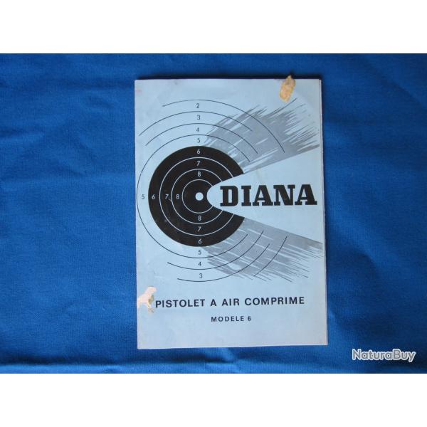 Notice papier d'origine - DIANA mod�le 6 avec deux crans de mire