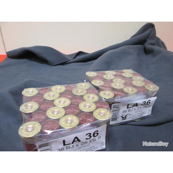 50 Cartouches en 12/70 LA36 bj plomb 9