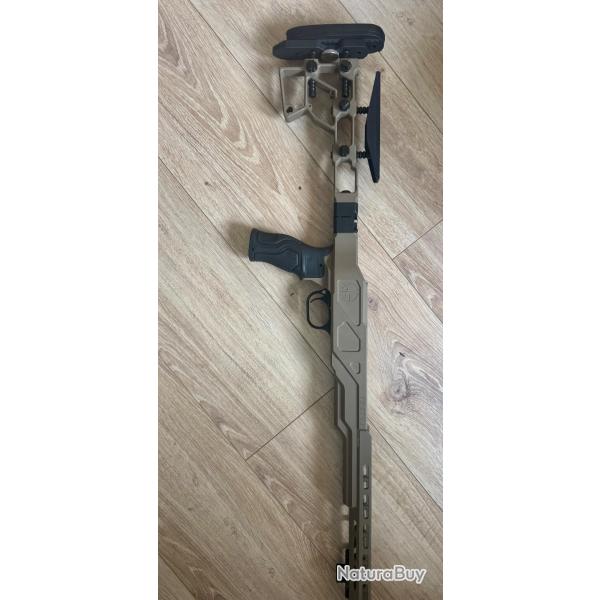 Carcasse Blaser R93 custom ch�ssis GS aluminium avec syst�me Negele neuf et embase bipied Spartan