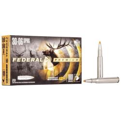 Cartouches FEDERAL premium calibre 30-06 180Grs TROPHY BONDED TIP x20