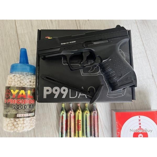 Pistolet Walther P99 DAO CO2 (2 joules)