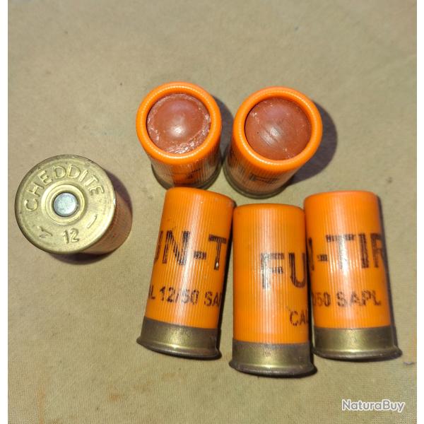 Lot de 6 cartouches balles de d�fense GOMM COGNE 12-50 mm SAPL