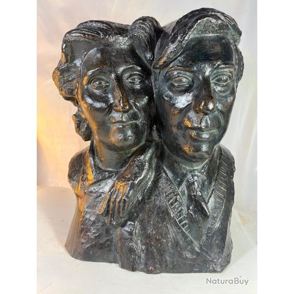 Michel Milberger (XX si�cle) Couple Bronze