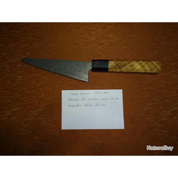 couteau de cuisine japonais damas 150 mm