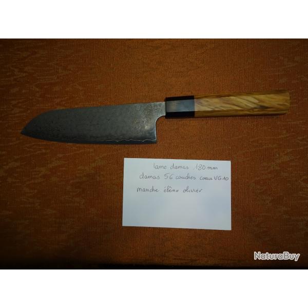 couteau cuisine damas 180 mm