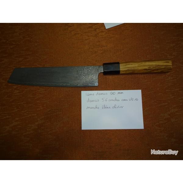 couteau cuisine damas de 210 mm