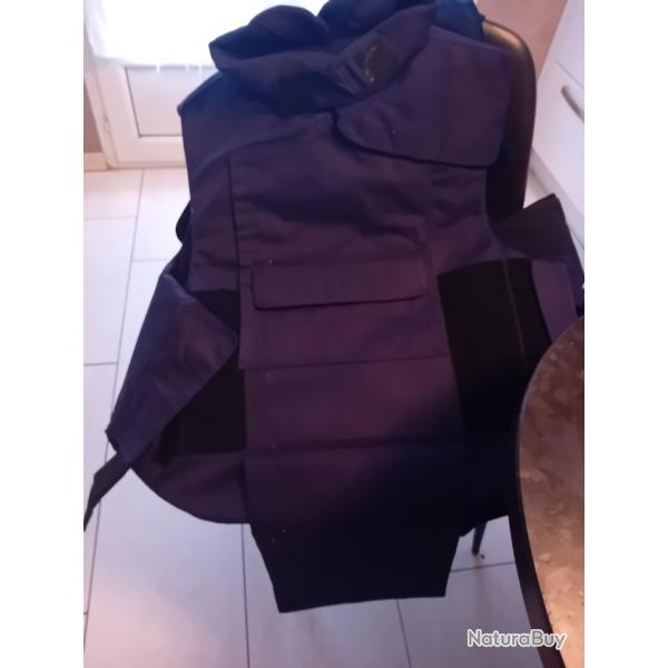 GILET PARE BALLES TETRANIKE PORT DISRET EN KEVLAR TAILLE REGLABLE DU 2XL AU 3XL TRES RARE