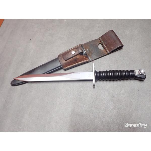 V 326915 Baionnette Suisse FASS 57 Stgw 57 + porte fourreau en cuir