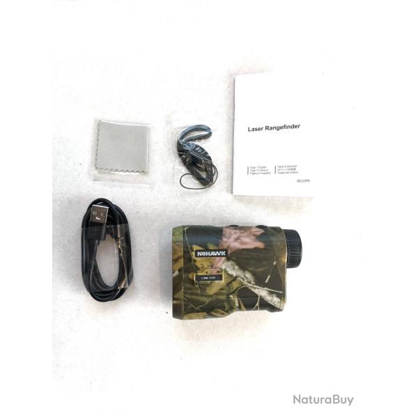 ENCHERE TELEMETRE NOHAWK 1000 METRES NEUF, MESURE DISTANCE / COMPENSATION DE PENTE / VITESSE