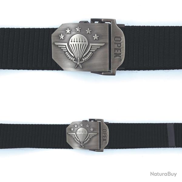 Ceinture boucle grav�e PARA - Noir