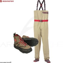 Pack waders REDINGTON enfant Crosswater youth Grain + chaussures caoutchouc