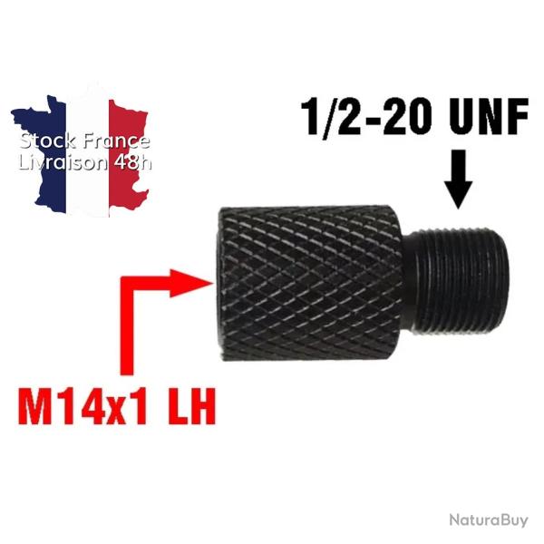 Adaptateur convertisseur de filetage M14x1 LH femelle vers 1/2-20 UNF male - Stock France