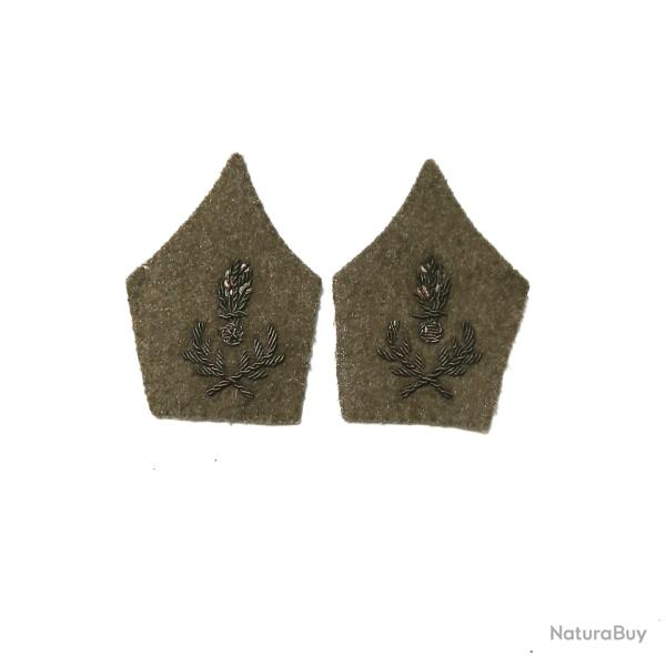 Insigne - FR415010a  Paire �cusson de col ml 1940 officier administration-intendance