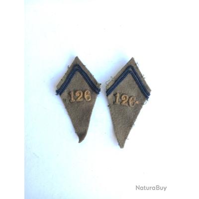 PAIRE DE PATTES de col infanterie coloniale ancre cannetille EUR 1,00