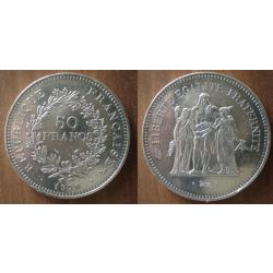 France 50 Francs 1978 Piece Hercules Argent Hercule