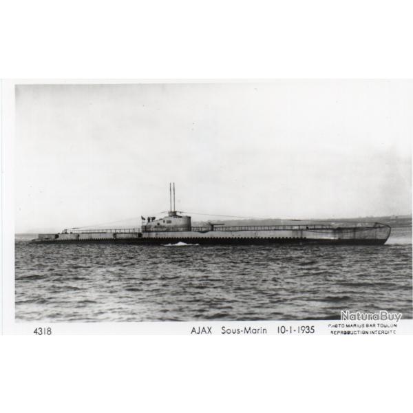 CPA -PHOTO-  Marine Guerre - SOUS MARIN  " AJAX "  - N� 4211