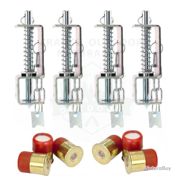 Lot de 4 pi�ges � feu d�clenchement par fil pour cartouche de fusil - LIVRAISON GRATUITE 48H