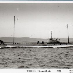 Carte postale sous-marin Prot&eacute;e 1932 - N&deg; 4212