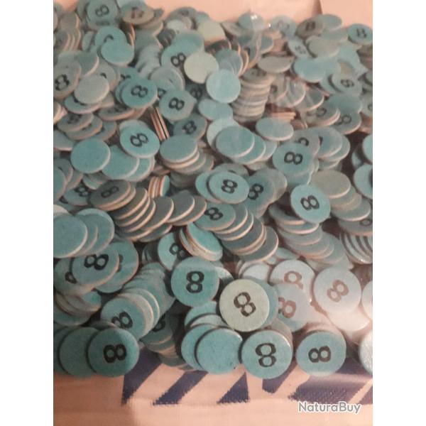 Lot de 100 rondelles de fermetue pour 14 mm num�rot�es '8' coloris bleu