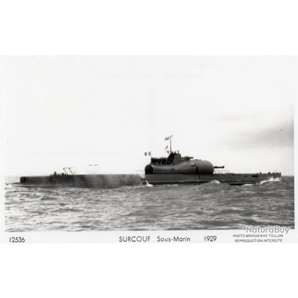 CPA -PHOTO-  Marine Guerre - SOUS MARIN  " SURCOUF "  - N� 4214