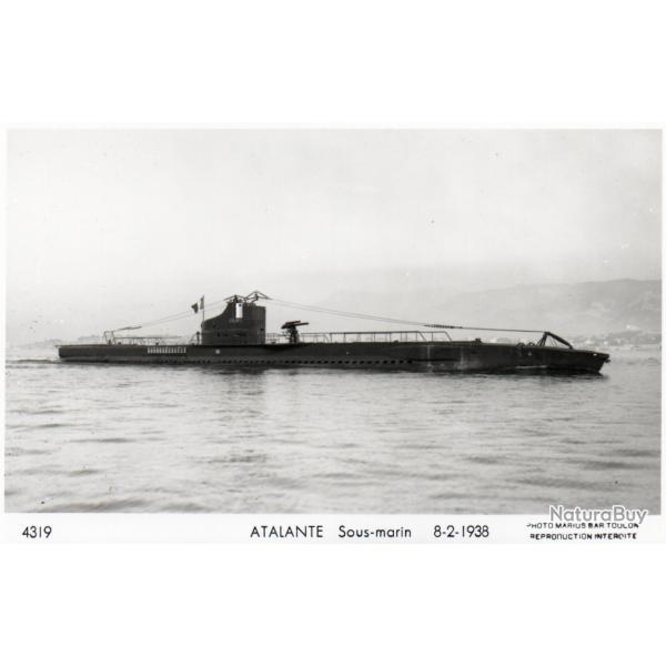 CPA -PHOTO-  Marine Guerre - SOUS MARIN  " ATALANTE  "  - N 4217