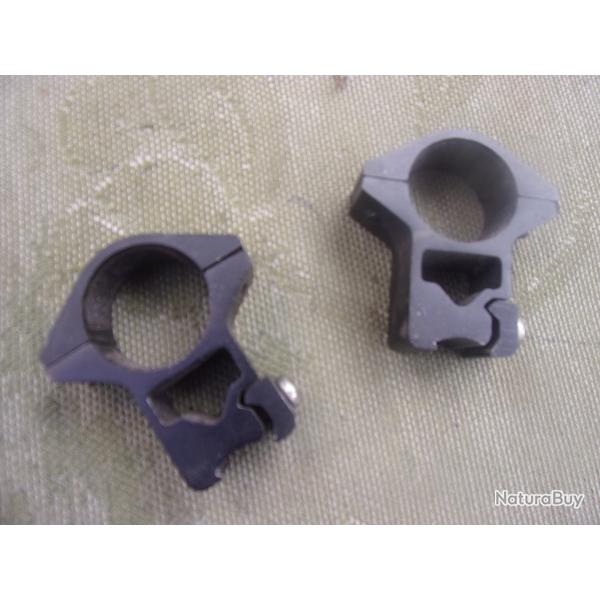 montage pour lunette de carabine 22 lr un pouce  hauteur : 21 mm