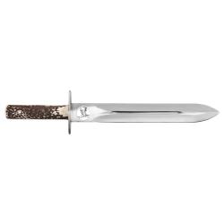 Dague de chasse Country manche Cerf - Lame ajour&eacute;e 28,5 cm