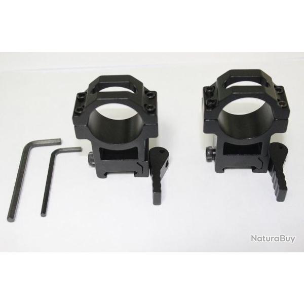 Colliers TIROPTIC TW1 30mm hauteur m�dium � fixation rapide