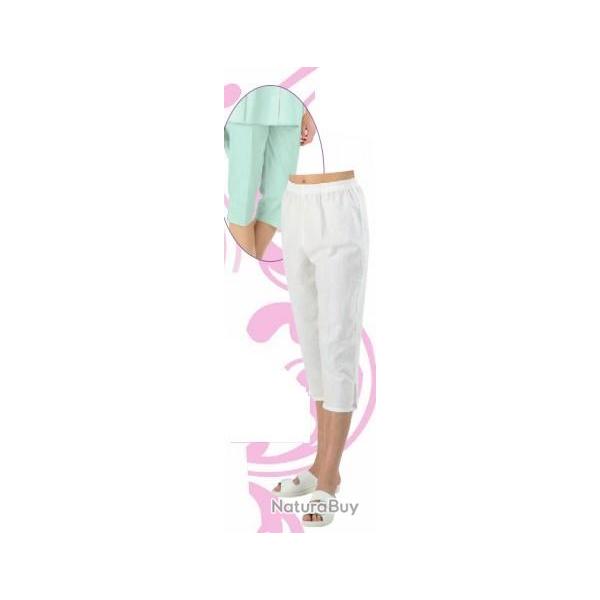 Corsaire femme Bahamas Piqu� blanc 1 65% polyester / 35% coton