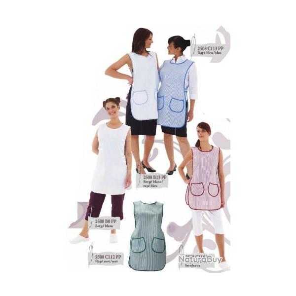 Chasuble femme avec pressions Serg� Blanc 6