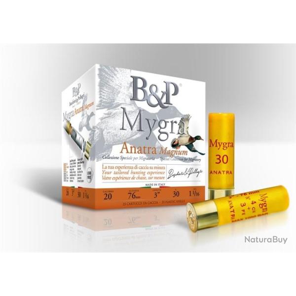 Cartouches B&P cal 20/76 Mygra Anatra Magnum 3+4 20/76