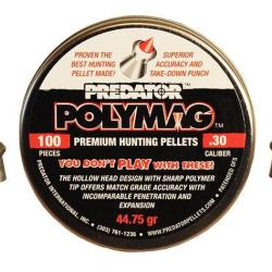 Bo&icirc;te de 100 plombs JSB Predator Polymag - Cal. 30