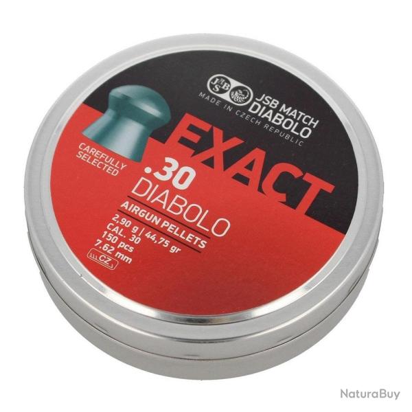 Bo�te de 150 plombs JSB Diabolo Exact - Cal. 30 - 2.90 g